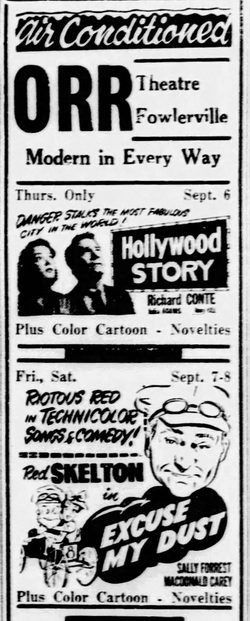 Orr Theatre - Old Ad (newer photo)